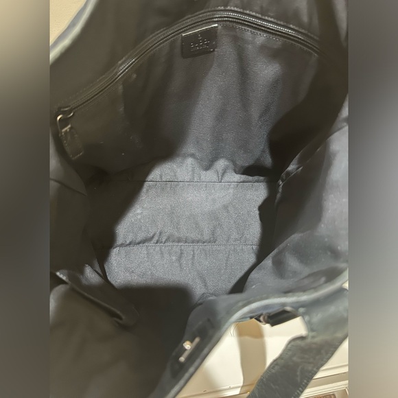 Gucci GG Webbed Black Monogram Large Tote - Picture 4 of 16